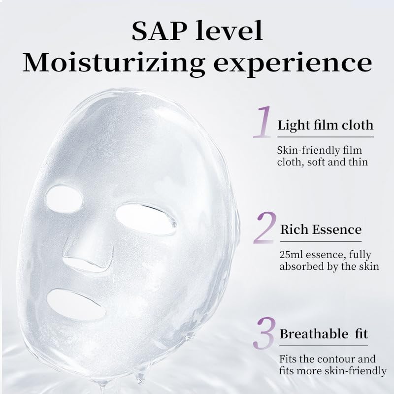 FANFALUV Sheet Mask,10 Pcs Fruit Extract Face Mask Set,Aloe Vera Gel Face Mask,Hydrating Face Mask,Face Masks Beauty-Improves Skin Face Care-Face Masks Skincare-Skin Care Sets For Women (10 Pack)