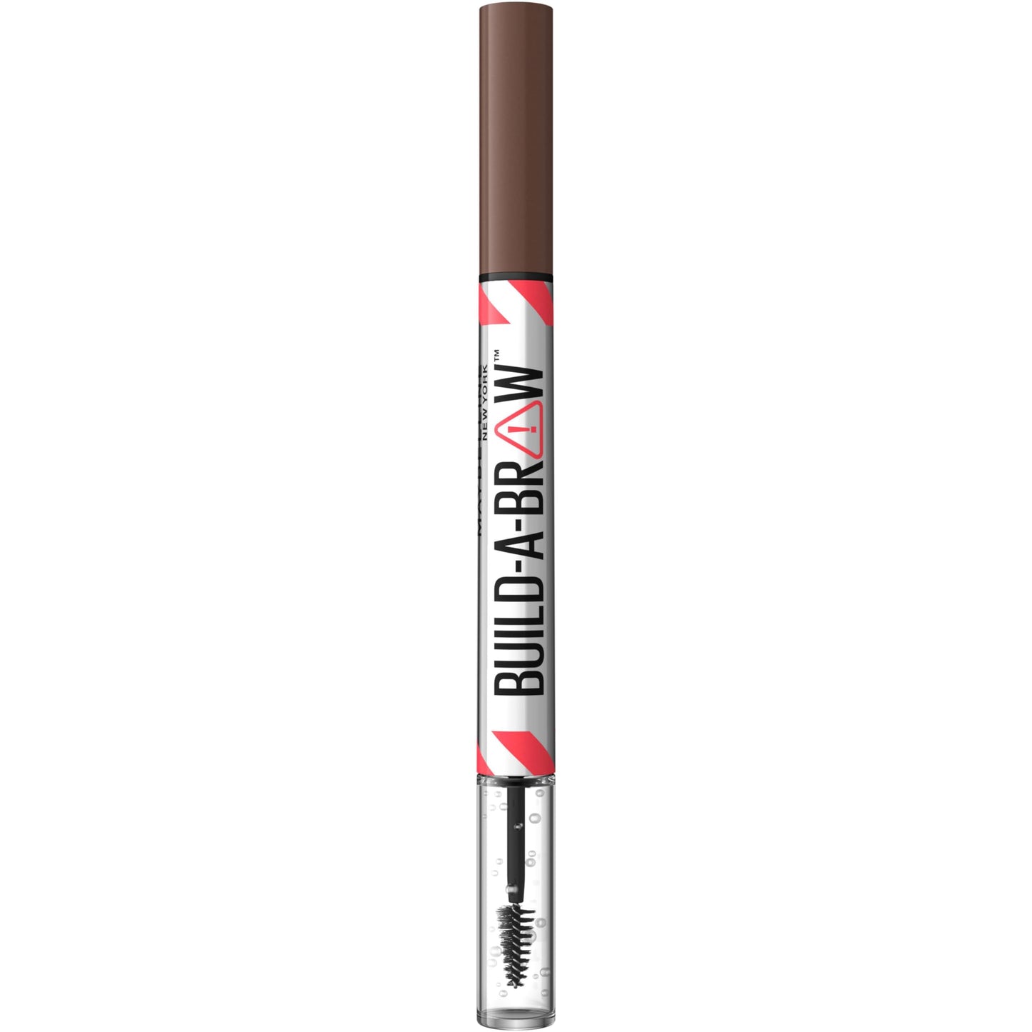 Maybelline New York, Build A Brow: 2 in 1 Brow Pen + Sealing Gel, Real-looking, Fuller Brows, Waterproof, Sweat- & Smudge-resistant, 24H Wear, Vegan Formula, Shade 257: Medium Brown