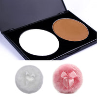 Dawwoti 4 Pcs Fluffy Plush Powderpuff Soft Face Powder Puff Bowknot Dry Powder Puff for Face and Body Powder