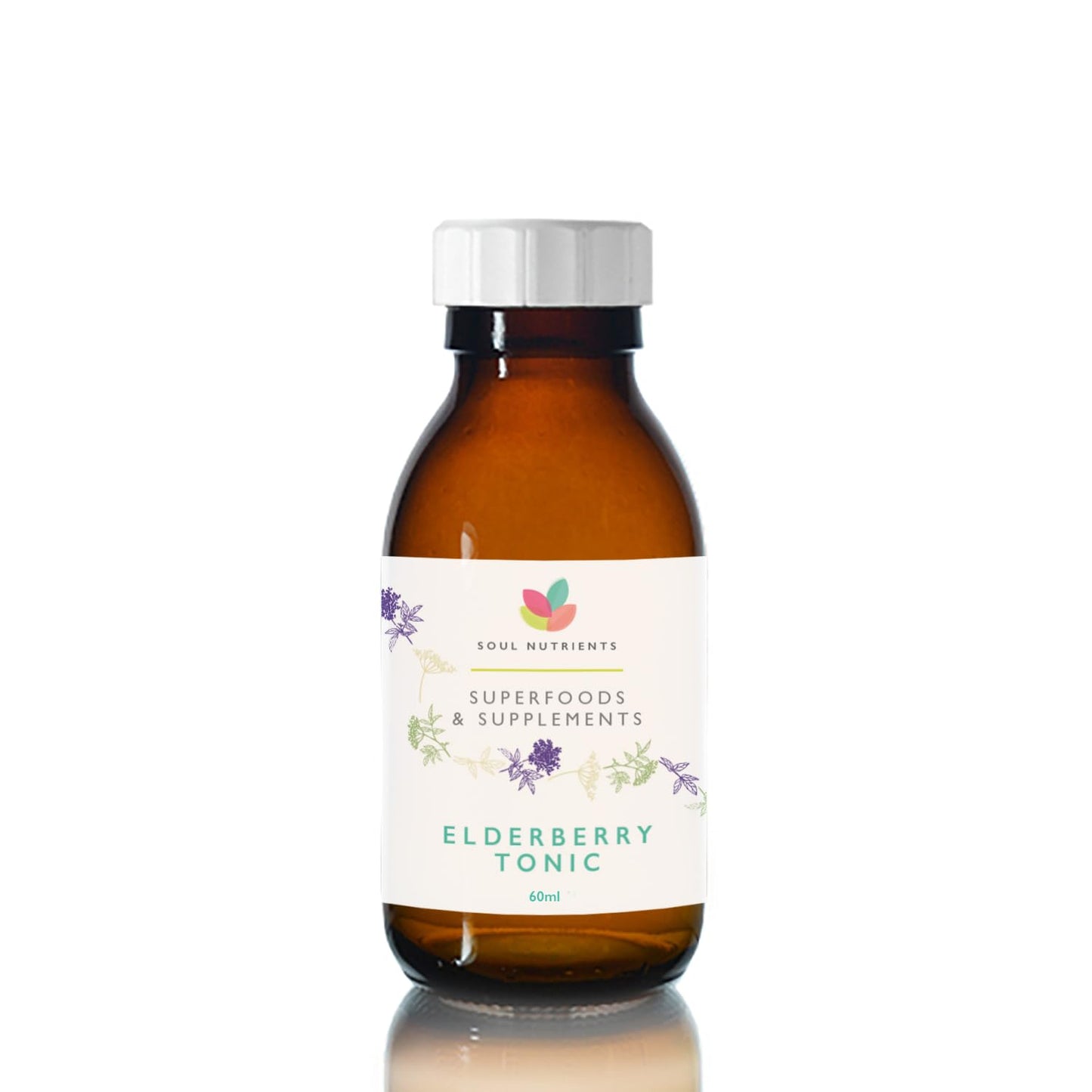 Soul Nutrients Elderberry Syrup Tonic, Vitamin C, Zinc, Immune Support Supplement Liquid, Syrup, 60ml (Pack of 1)