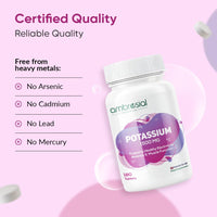 AMBROSIAL Ambrosial Potassium Chloride 1500 mg – High Strength Potassium Supplement – 778 mg Elemental Potassium – Daily Mineral Support for Muscle, Nerve & Balance – UK Made, GMP Certified – 180 Tablets