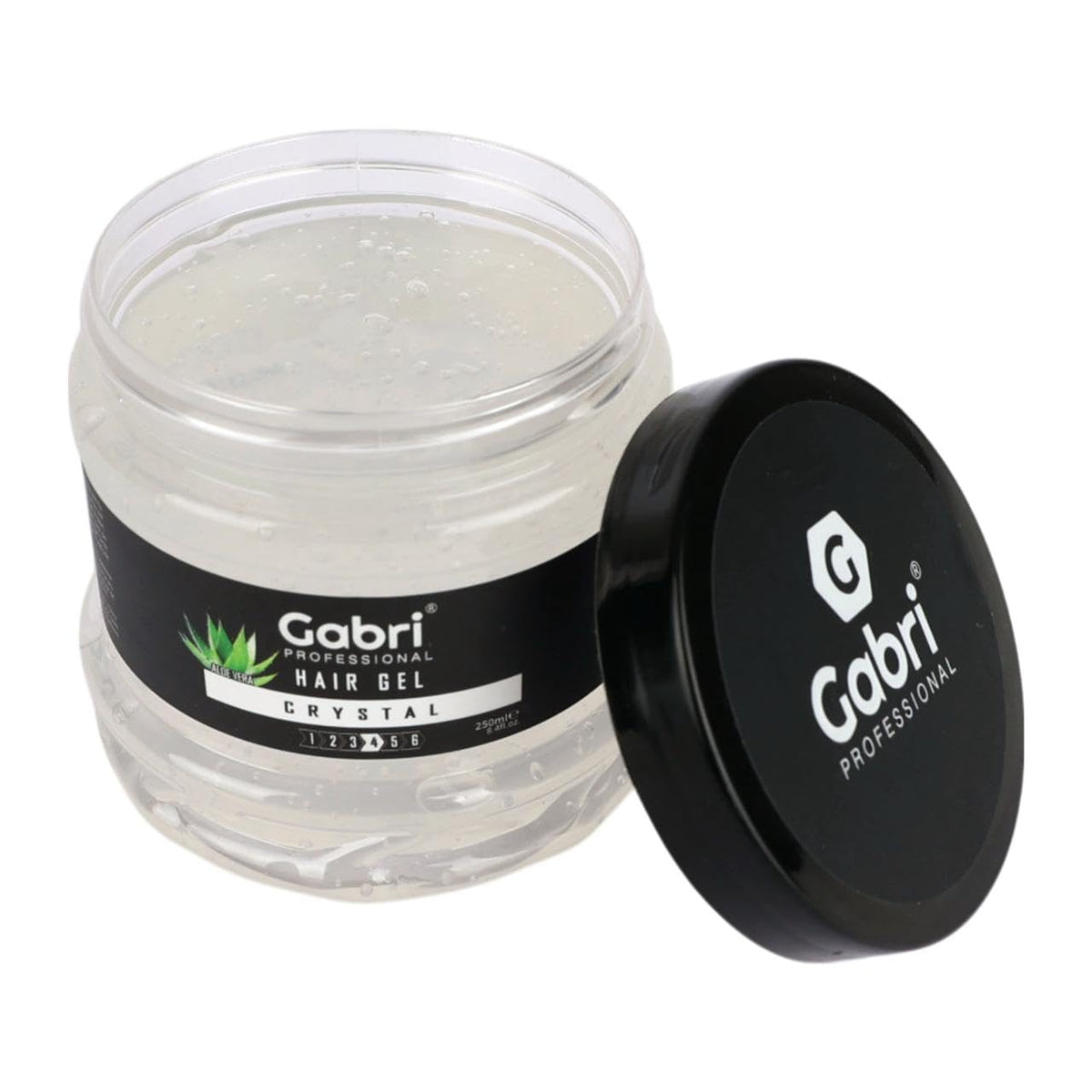 G Gabri Gabri Professional Hair Gel Series 250 ml - Strong Hold Hair Styling Gels - High Gloss, Anti-Frizz Effect, Edge Control - For All Hair Types (250 g (1 Pack), Crystal)