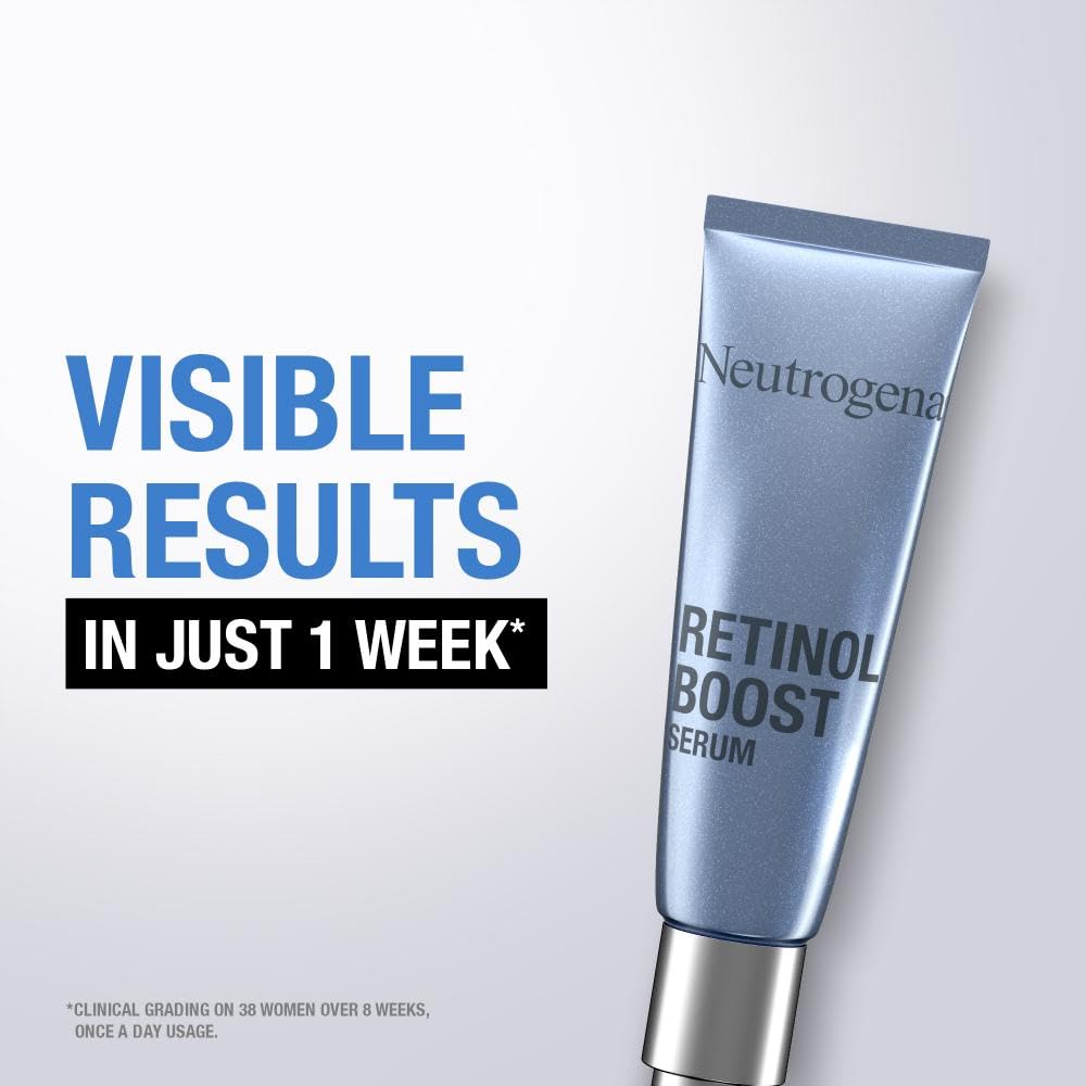 Neutrogena Retinol Boost Facial Serum (1x 30ml), Clinically-Proven Face Serum to Target the Visible Signs of Ageing, Facial Serum with Retinol for Brighter, Younger-Looking Skin