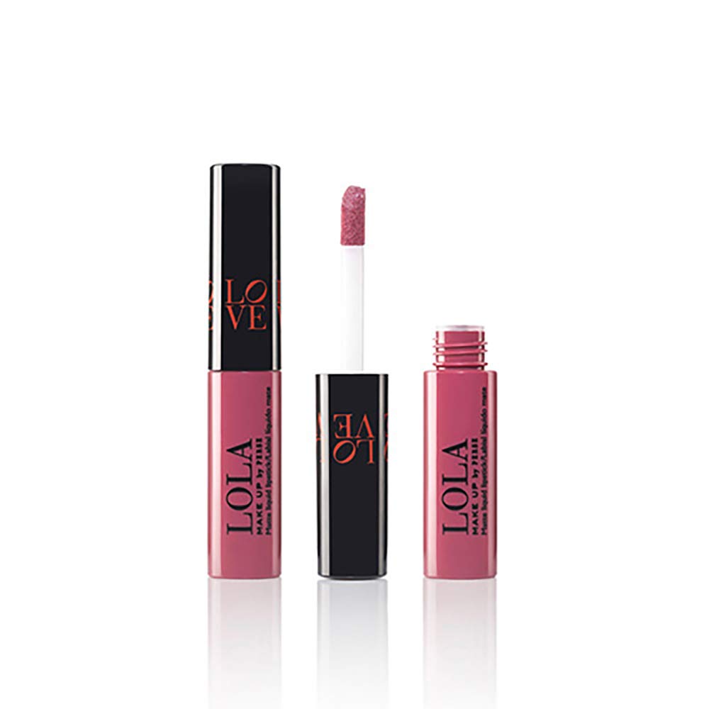 Lola Make Up by Perse Lola Make-Up Love Lola Collection Matte Liquid Lipstick, Long Lasting & Silky Light Wear, Enriched With Vitamin E, Shea Butter And Jojoba Oil, Vegan, No.1 First Date - Dirty Pink
