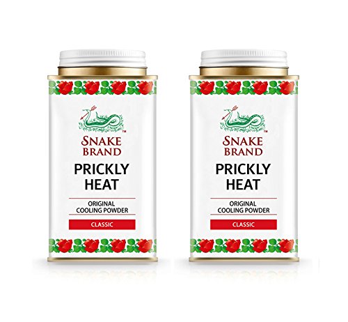 SNAKE BRAND Prickly Heat Cooling Body Powder 140g (Classic, Pack of 2)