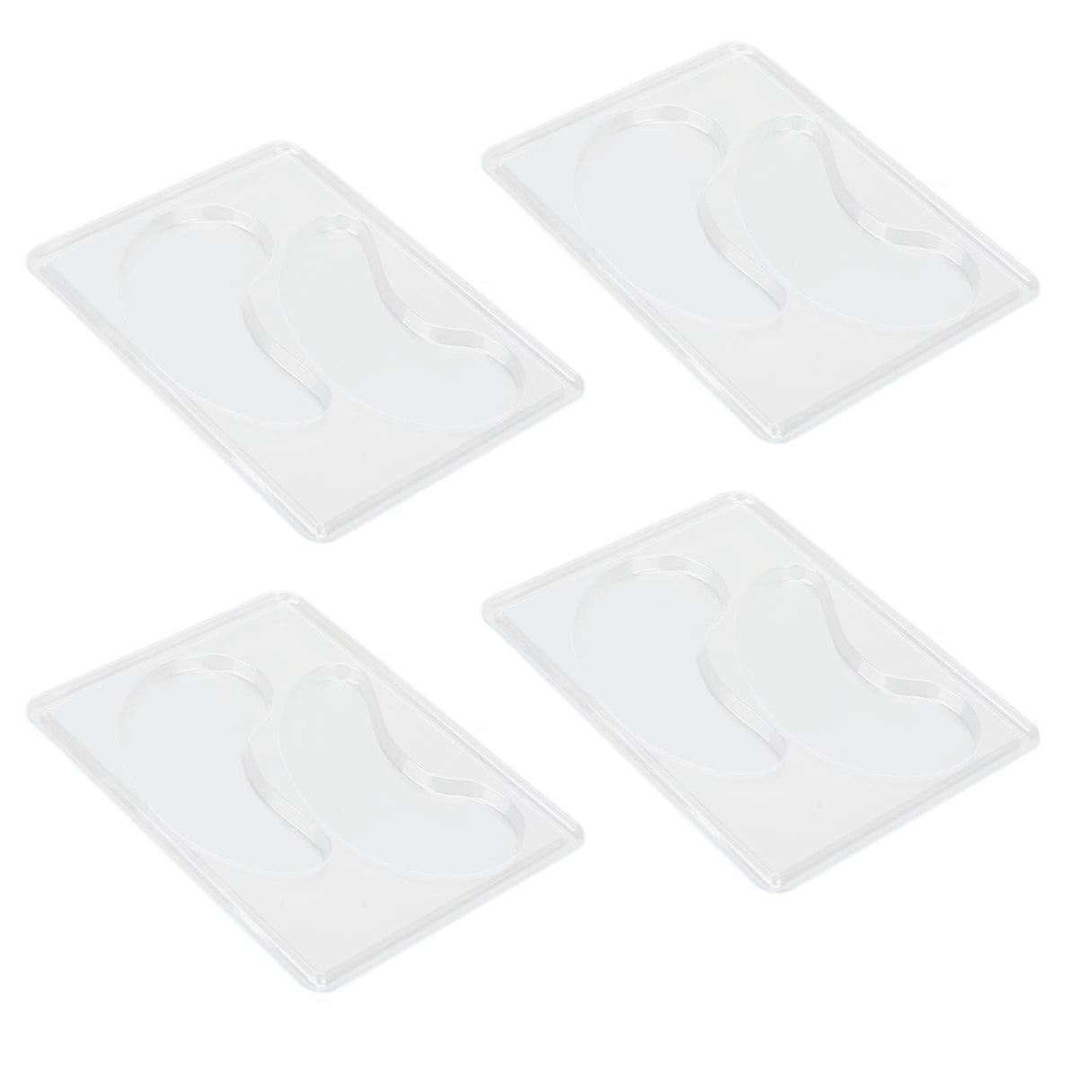 Pongnas 12Pcs DIY Under Eye Patches Molds, Safe Healthy Natural Reusable Transparent Eye Mask Patch Tray Plate