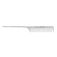 FILFEEL Hair Comb, Professional Rat Tail Hair Comb Salon Hairdressing Styling Comb Barber Aluminum Metal Comb (Silver)