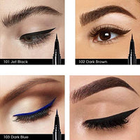 Phoera AQUAPURITY PHOERA® WATERPROOF LIQUID EYELINER PEN BROWN BLACK AND 4 MORE COLOURS SMUDGE PROOF EYE LINER LONG LASTING MAKEUP COSMETICS UK (103 DARK BLUE)