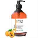 Oïléna - Organic Apricot Oil, 100% Pure & Natural, Cold Pressed Moisturiser, Vegan Skincare, Hair & Massage Oil, Rich in Vitamins, Extra Virgin, 500 ml