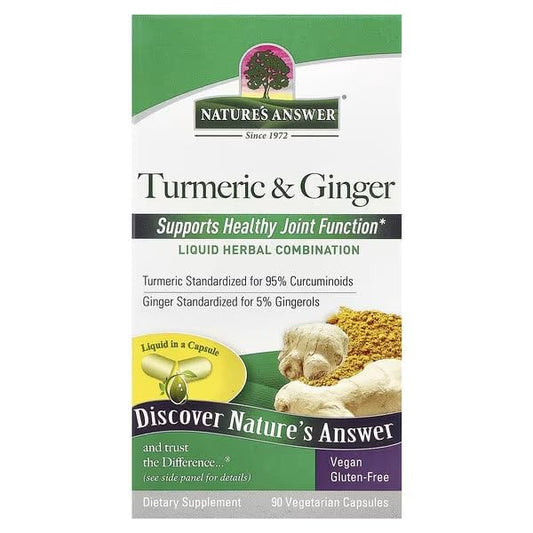 Generic Natural's Answer Turmeriic & Giinger, Cruelty-Free, Gluten-Free, 90 Vegan Capsules