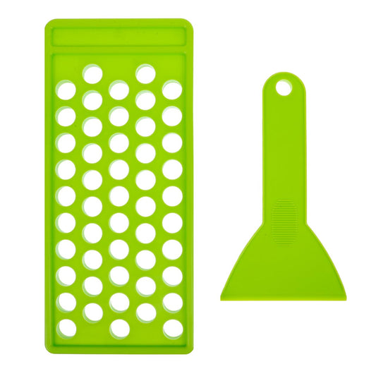 Lurrose Lip Balm Crafting Kit 50 Holes Filling Tray and Spatula Lip Balm Tubes Filling Tray for Diy Lipstick Gloss and Homemade Projects