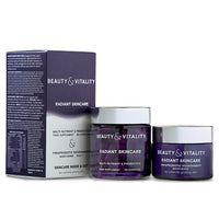Beauty & Vitality Radiant Skincare Kit for Menopausal Skin - Probiotic Moisturiser (50ml) and Supplements (60 Capsules) for Inside-Out Rejuvenation.
