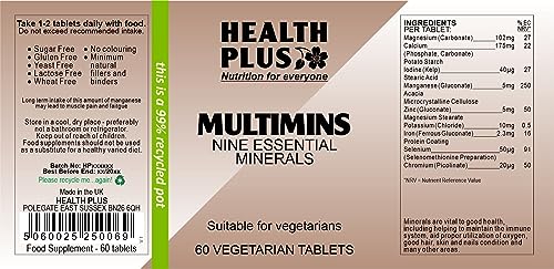 Health Plus Multimins Mineral Supplement - 60 Tablets