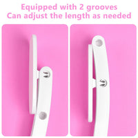 LOPHE Lotion Applicator for Back, Foldable Back Cream Applicator, Detachable Long Handled Cream Applicator, 2 in 1 Back Scrubber for Shower, Body Brush Bathing Accessories for Men Women (Pink)