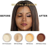 Phoera AQUAPURITY - PHOERA Loose Makeup Setting Matte Face Powder + Puff, Long Lasting Lightweight Foundation Make Up Fixer Beauty Blender Highlighter Palette Flash Photography (103 - Banana)