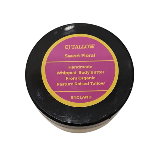 CJTALLOW Sweet Foral Whipped Tallow For Face and Body Moisturiser For All Skin Types with Organic Pasture Raised Tallow, Organic Jojoba Oil, Organic Rosehip Oil, Vitamin E
