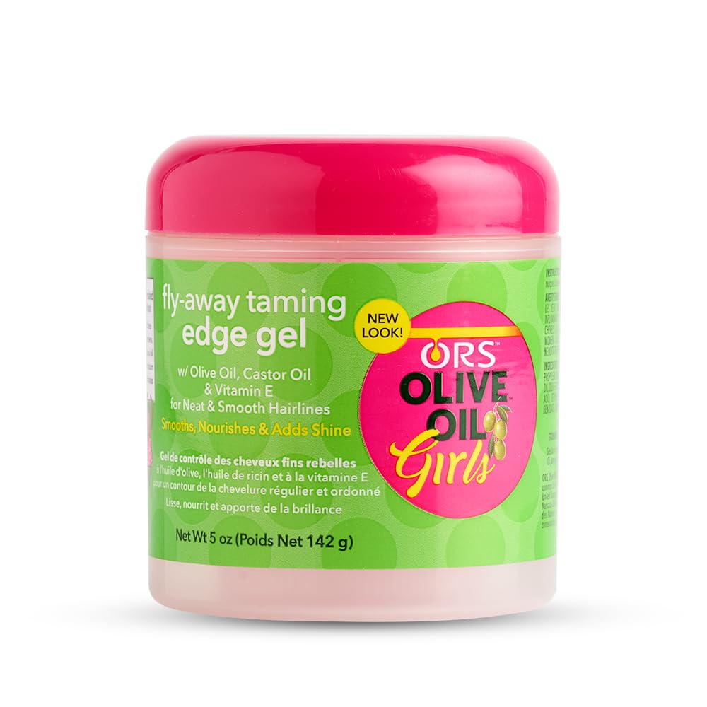 ORS Olive Oil Girls Fly-Away Taming Edge Gel - 142g, Infused With Olive Oil, Castor Oil & Vitamin-E, Non-Greasy Formula, For Smooth & Sleek Hairline Control