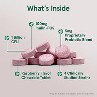 Jarrow Formulas Jarro-Dophilus Kids Probiotics and Prebiotics 1 Billion CFU Supplement for Intestinal and Immune Health Support 60 SugarFree RaspberryFlavored Chewable Tablets 30 Day Supply Pack of 12