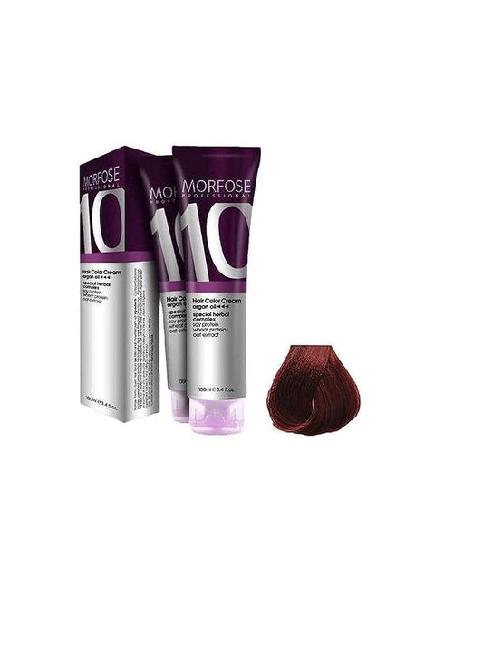 Morfose 10 Professional Hair Colour Cream 100 ml, No. 7.6 Fire Red
