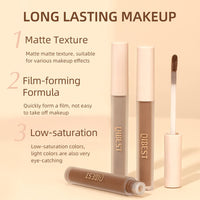 HQDA 8 Colours Matte Liquid Eyeshadow Set Velvet Highly Pigmented Smokey Black Nude Eyeshadow Long Lasting Quick Drying Eye Shadow Make Up Kits (Set A)