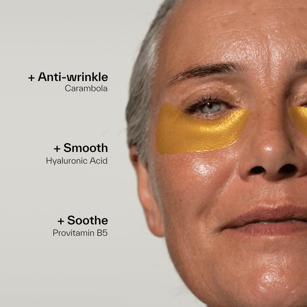 DAY+ | Anti-Aging Eye Patches | Fills Wrinkles & Fine Lines, Tones the Eye Contour | Rejuvenated Look | Hyaluronic Acid, Carambola, Provitamin B5 | 97% Natural Ingredients | Pack of 3 Pairs