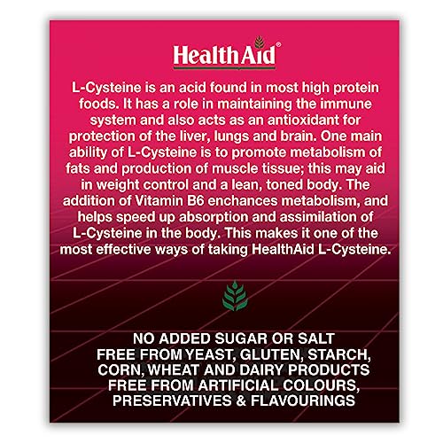 HealthAid L-Cysteine 550mg - 30 Tablets