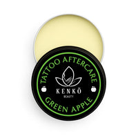 Kenko Beauty Tattoo Aftercare 30g | Keeps Tattooed Skin Hydrated & Bacteria Free! | Vegan and Organic Tattoo Cream (Green Apple)