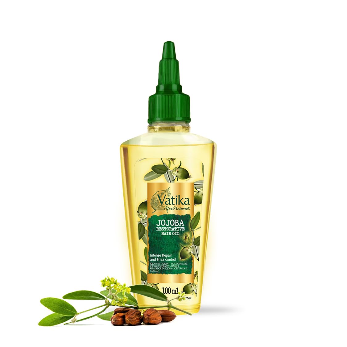Vatika Naturals Vatika Afro Naturals Jojoba Restorative Hair Oil -100 ml | For Intense Hair Repair & Frizz Control | Nourishing Care For Smooth, Healthy Hair