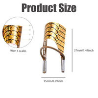 Roshevy 10 PCS Nail Forms Aluminum Nail Art Forms Tips Reusable Nail Extension Guide Protector Nail Accessories Manicure Tool for Acrylic UV Gel French Nail Art Salon Home Use