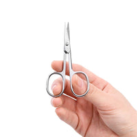 LIVINGO Premium Manicure Scissors Multi-Purpose Stainless Steel Cuticle Pedicure Beauty Grooming Kit for Nail, Toenail, Eyebrow, Eyelash, Dry Skin Curved Blade 9cm