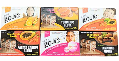 Vipada Orange Vit C [+collagen] & Gluta + Double Kojic Soap 160g BAR *Double White* (6)