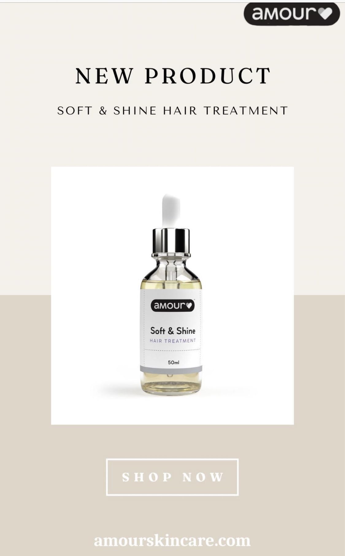 Amour Noir Hair Growth Oil by Amour Skincare. Revatalise your hair. Introducing our pre-wash concentrated hair oil for growth, deep nourishment and shine for all hair and skin types.