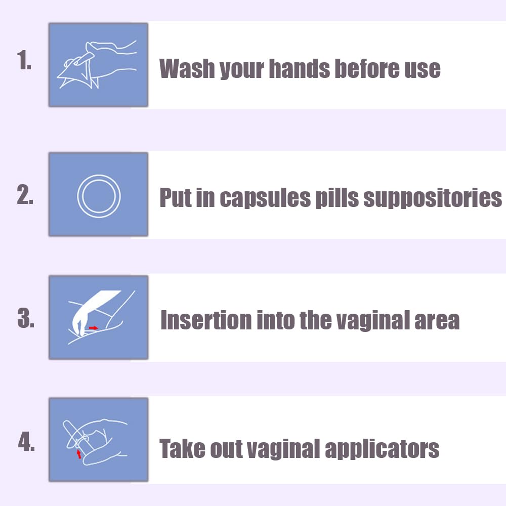 Mwrenqei 5 PCS Personal Disposable Vaginal Applicators Individually Wrapped Pessary Applicators Portable Lube Applicator for Women Managing the Private Parts of Body
