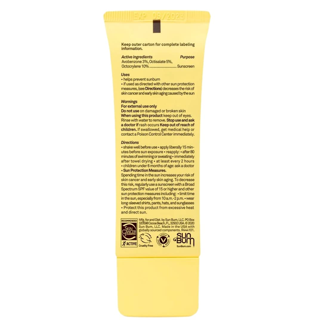 SUN BUM Sun Bum Original Glow SPF 30 Sun Cream Lotion, Luminous Daily Sunscreen, Broad Spectrum UVA/UVB Protection, 59ml