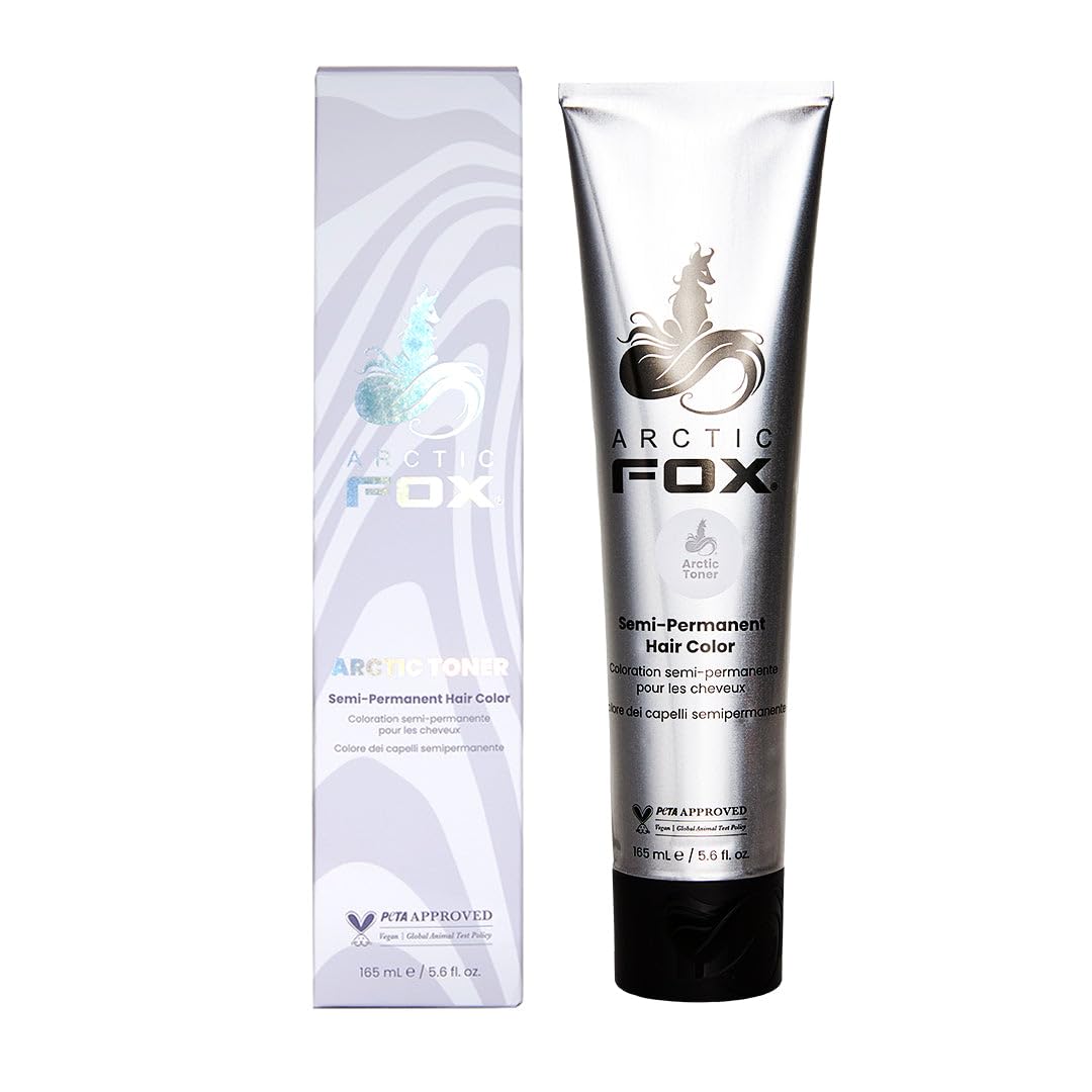 ARCTIC FOX 100% Vegan & Cruelty Free Vibrant Semi Permanent Hair Colour Dye - Arctic Toner 165 ml e