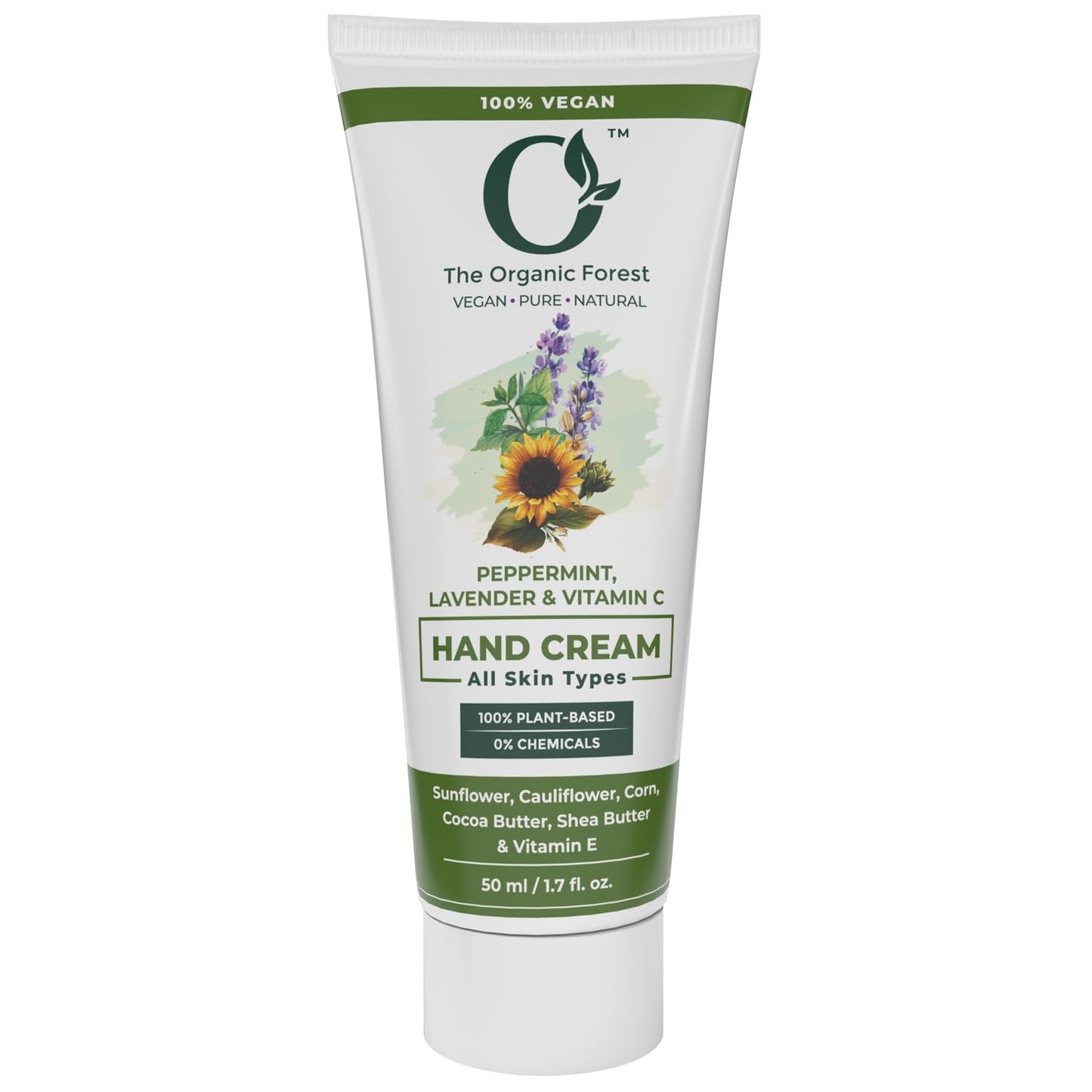 Plant-Based Lavender & Peppermint Soothing Hand Cream For Women | Vitamin C & E for Skin Protection | Hydrating Hand Cream & Moisturizer with Organic Shea Butter for Dry & Cracked Hands |