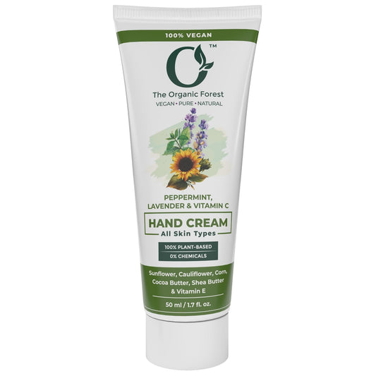 Plant-Based Lavender & Peppermint Soothing Hand Cream For Women | Vitamin C & E for Skin Protection | Hydrating Hand Cream & Moisturizer with Organic Shea Butter for Dry & Cracked Hands |