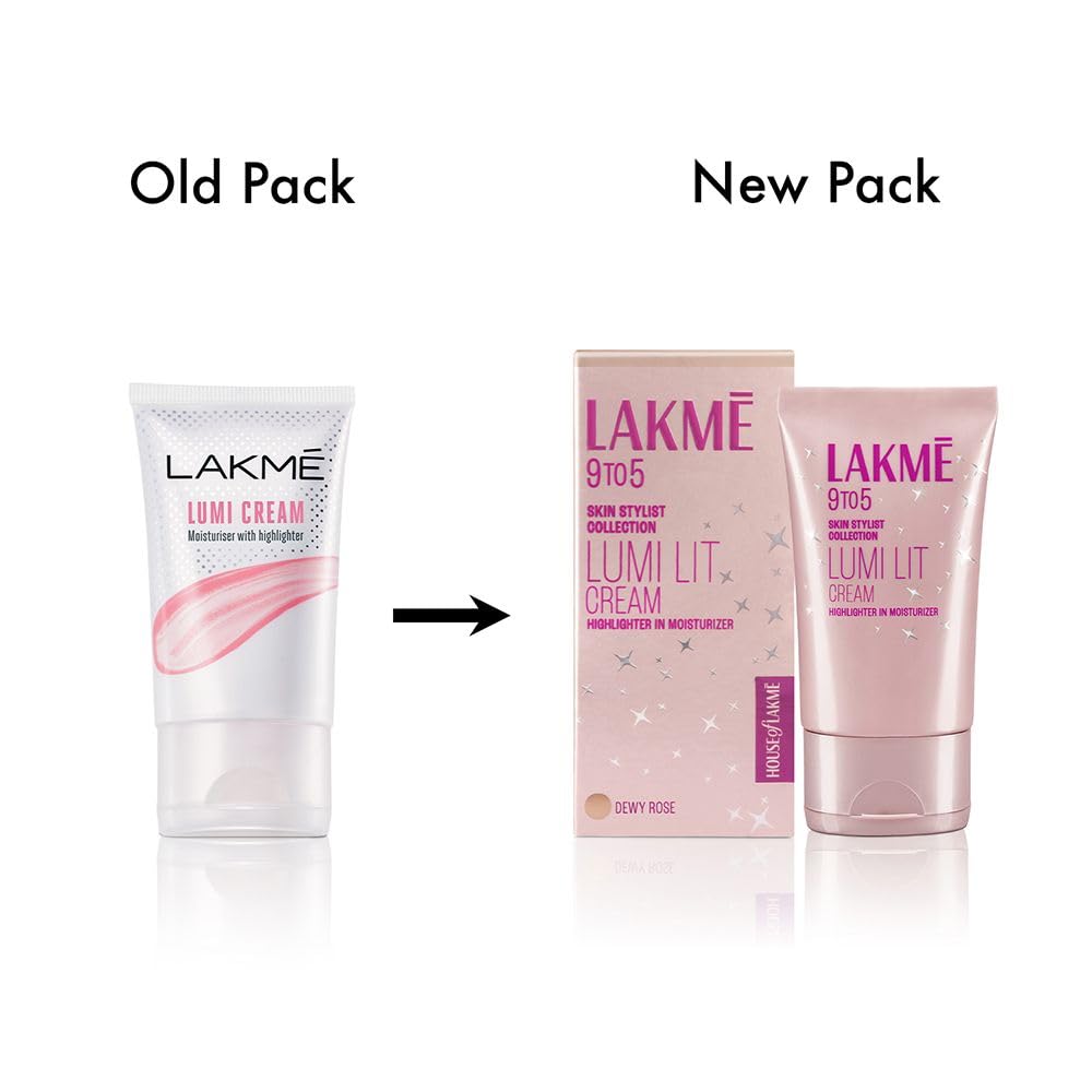 LAKMÉ Lakme Lumi Cream Moisturizer with Highlighter, Enriched with Niacinamide for All Skin Type 30g