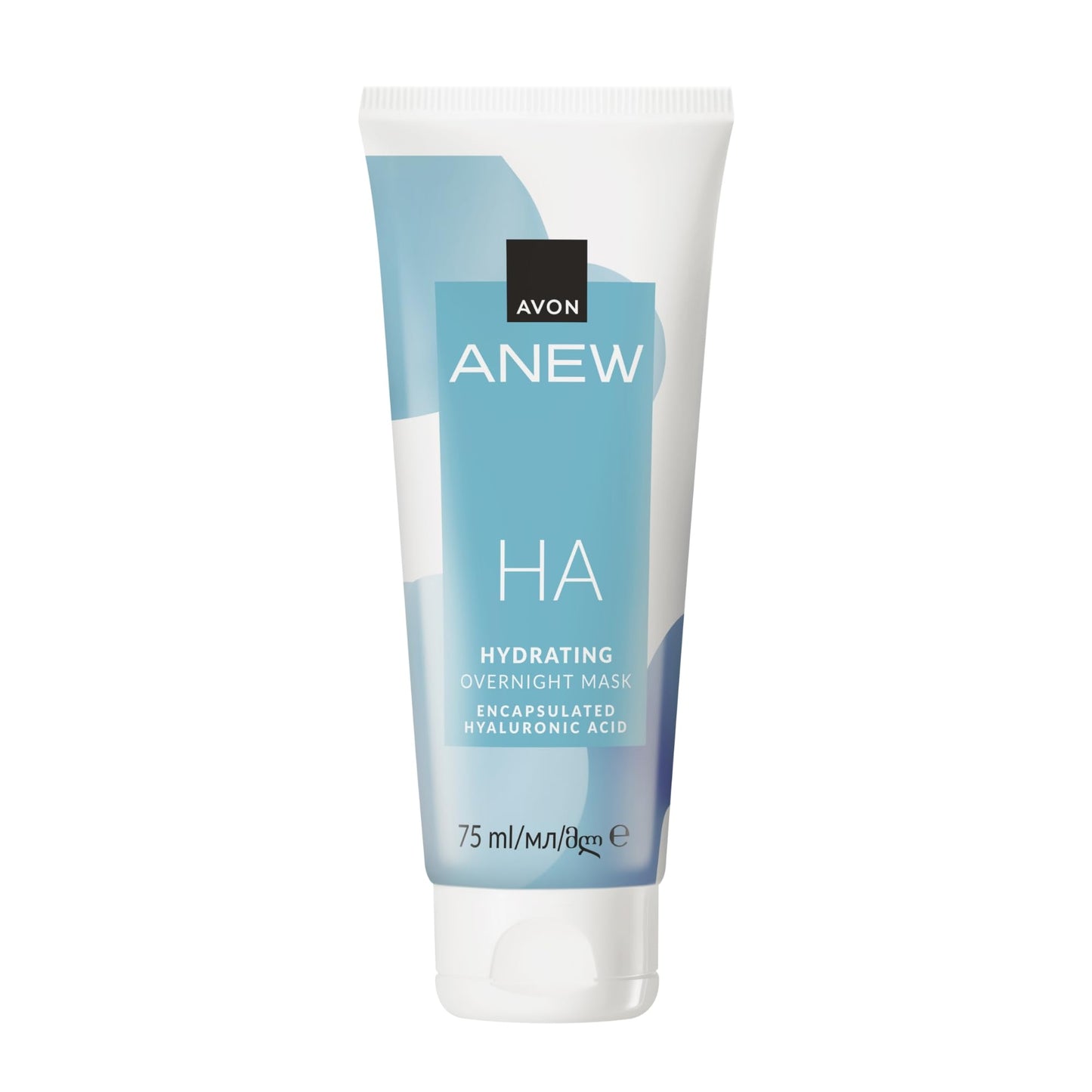 Avon Anew Hydrating Overnight Mask 75ml, Formulated with Hyaluronic Acid and Shea Butter to Boost Skin's Moisture and Reduce Fine Lines, Cruelty Free
