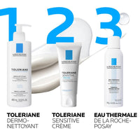 La Roche-Posay Toleriane Sensitive Cream, Face Moisturiser For Sensitive Skin, Prebiotic Hydrating Care, Thermal Spring Water, Repairs Cutaneous Barrier, Allergy UK Approved, 40ml