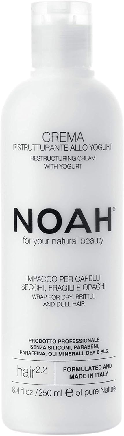 KP Pharma NOAH Hair 2.2 Restructuring Cream with Yogurt – Deep Repair for Dry, Brittle & Damaged Hair - Nourishing & Strengthening Hair Mask with Natural Proteins for Hydration, Softness & Shine – 250ml