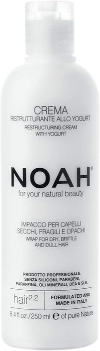 KP Pharma NOAH Hair 2.2 Restructuring Cream with Yogurt – Deep Repair for Dry, Brittle & Damaged Hair - Nourishing & Strengthening Hair Mask with Natural Proteins for Hydration, Softness & Shine – 250ml