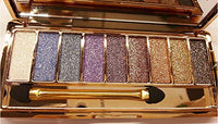 Wei Ni Xiao Xiong 9 Colors Diamond Bright Colorful Makeup Eye Shadow Palette Set Flash Glitter Eyeshadow kit with Brush (Shade 4)