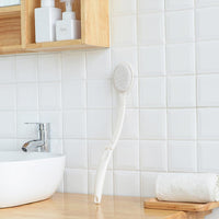 Hsthe Sea 3 in 1 Back Scrubber for Shower, Back Lotion Applicator with Long Handle and 3 Interchangeable Heads, for Improving Blood Circulation, Cellulite Massage