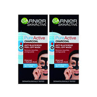 Garnier Pure Active Anti Blackhead Charcoal Mask Peel Off, 2 x 50ml