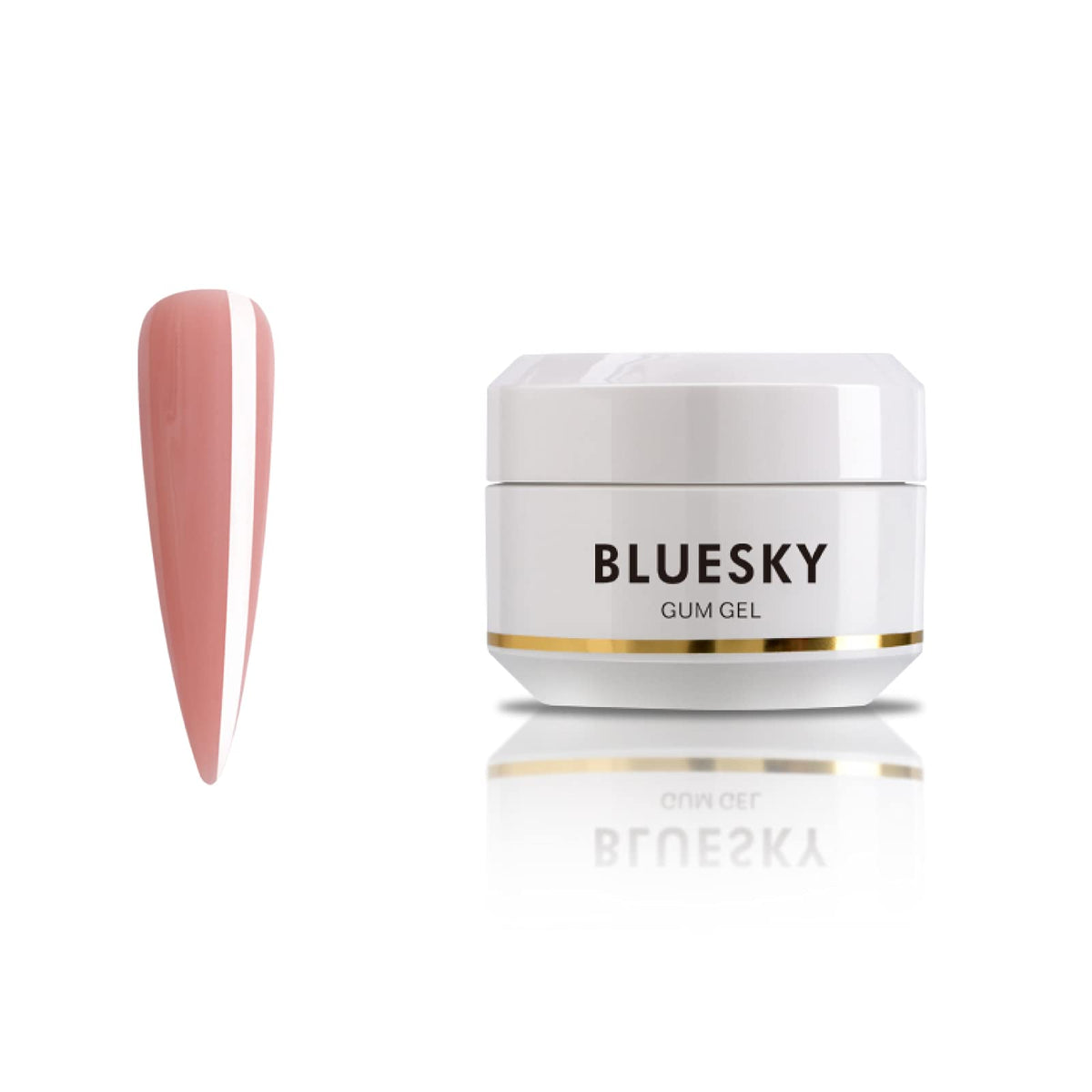 BLUESKY Bluesky Gum Gel 15 ml, Pink, Poly Gel Builder Colours For Poly Gel Nail Kit, Quick Nail Extensions (Requires Curing Under LED UV Lamp)