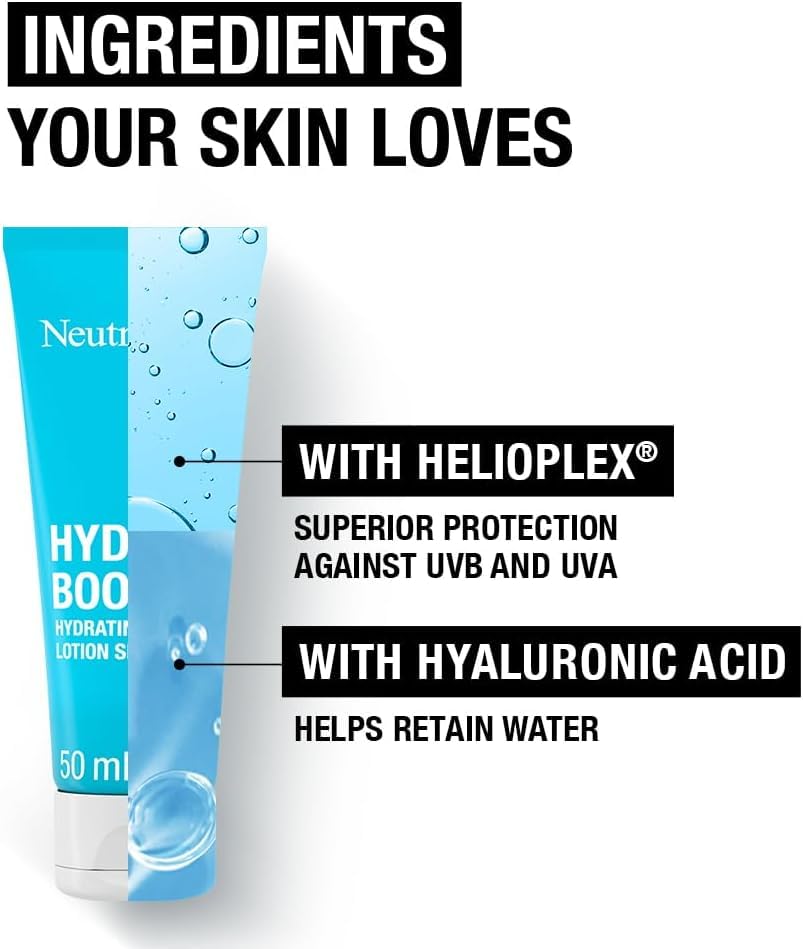 Neutrogena Hydro Boost City Shield Hydrating Face Lotion SPF 25, Protects Against Pollution and Sun Damage, with Hyaluronic Acid and Antioxidant for Radiant Skin, Broad Spectrum, 50ml