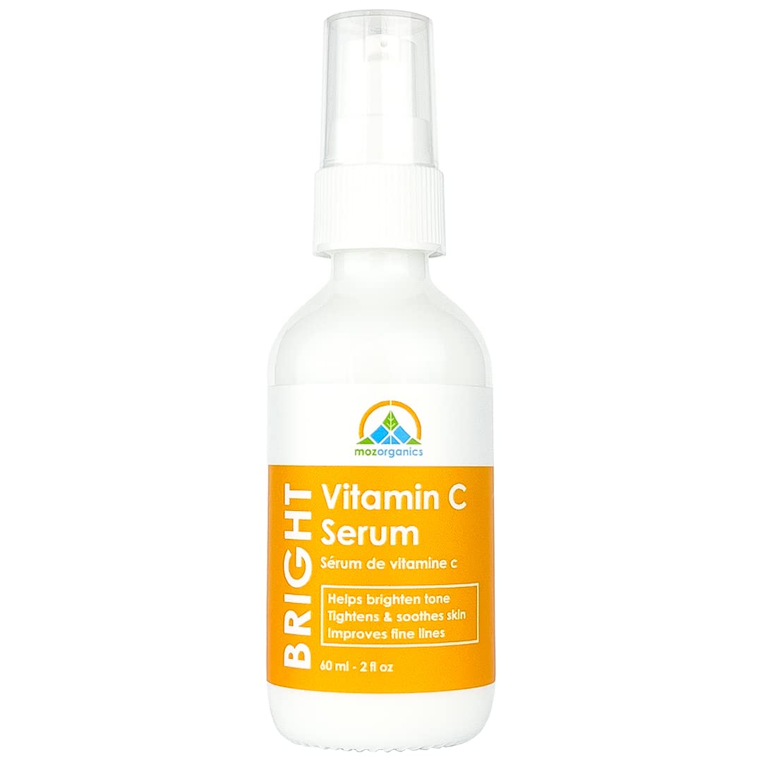 My Organic Zone Vitamin C Serum + Hyaluronic Acid and Vitamin E, Anti Aging and Anti Wrinkle Serum for Face and Skin, Skin Tightening and Bleaching (2fl.oz/60ml)