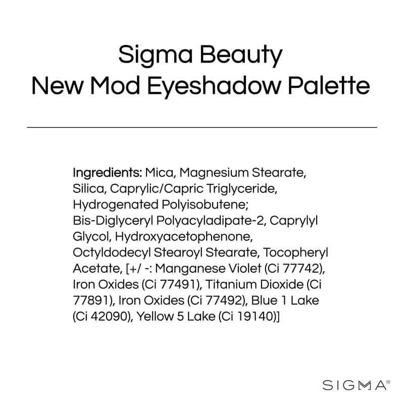 Sigma Beauty New Mod Eyeshadow Palette - Neutral Mauve Eyeshadow Shades - Warm Eyeshadow Shades in Matte, Shimmer and Metallic Finishes - Highly Pigmented Vegan Eye Makeup Palette - Clean Beauty