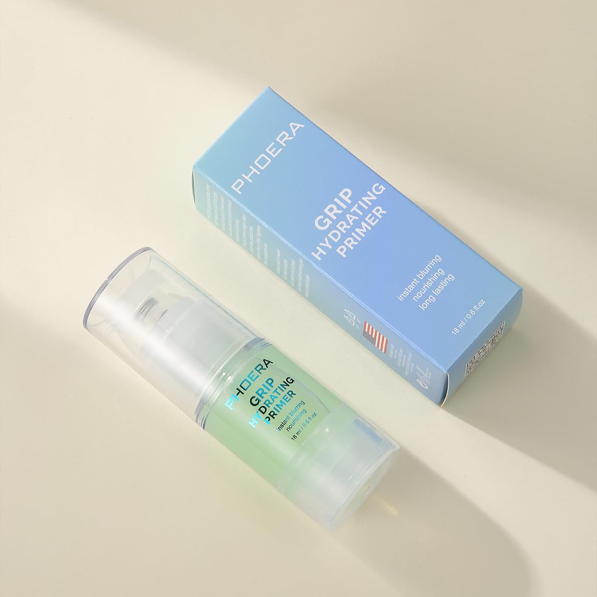 Phoera PHOERA Grip Hydrating Makeup Primer – 12H Longwear Face Primer, Hyaluronic Acid & Portulaca Oleracea Extract, Smooths & Hydrates For All Skin Types, Flawless Makeup Application, Oil-Free